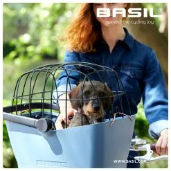 Basil Buddy Hundekurv Til Styr 23 Basil Buddy Hundekurv Til Styr -Elcykel Butik basil buddy kf dog bicycle basket front faded deni 11
