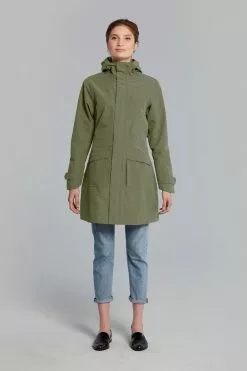 Basil Mosse Cykel Regnjakke (Dame) 42 Basil Mosse Cykel Regnjakke (Dame) -Elcykel Butik basil mosse bicycle rain parka women green 4