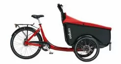Winther Cargoo El Ladcykel (Alfine / Centermotor) -Elcykel Butik winther cargoo red red flatcover 2seats 1 1